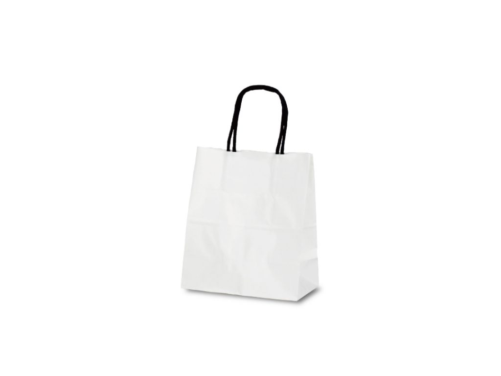 Ｔ－１ 白無地（黒紐） | オリジナル紙袋・包装紙・ショップ袋を小 
